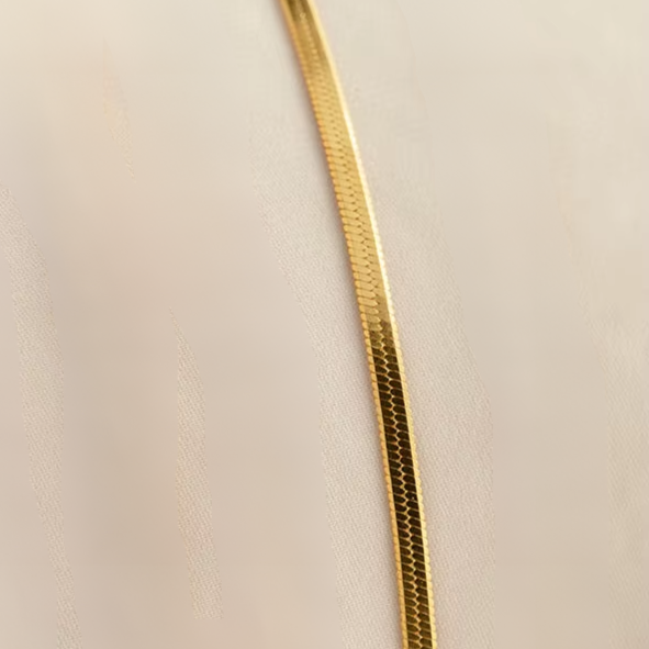 Bratara Herringbone 3 mm Otel Inoxidabil placat cu aur 18K
