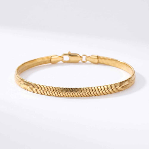 Bratara Snake 5 mm Otel Inoxidabil placat cu aur 18K